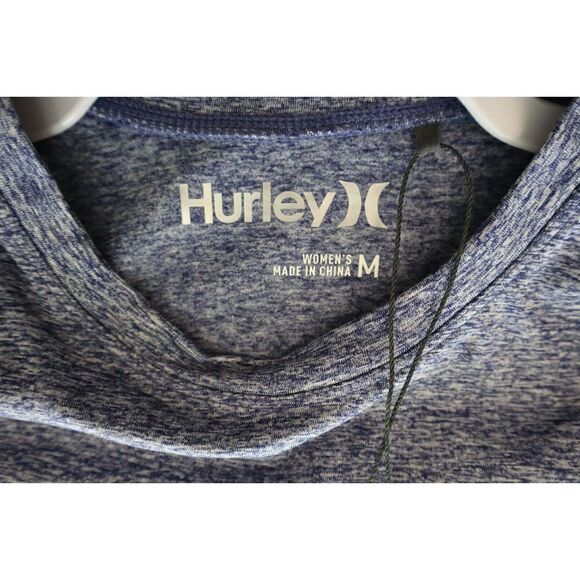 Hurley HA32KT000 Women's Sz Medium Blue Depths Heathered L/S Trail Tee Shirt - Picture 3 of 7